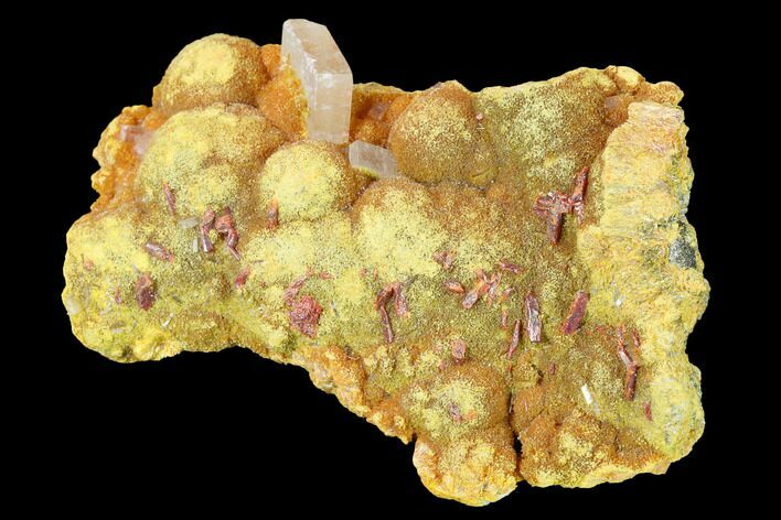 Orpiment With Realgar and Barite Crystals - Peru #169080